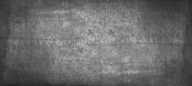 Black anthracite dark gray grey grunge old aged retro vintage stone concrete cement blackboard chalkboard wall floor texture, with cracks - Abstract background banner pattern design template