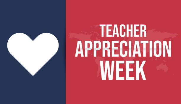 Teacher Appreciation Week in United States. Celebrated annual in May. In honor of teachers who hard work and teach our children. School, Education, Student Teacher Appreciation Week in United States. Celebrated annual in May. In honor of teachers who hard work and teach our children. School, Education, Student teacher appreciation week stock illustrations