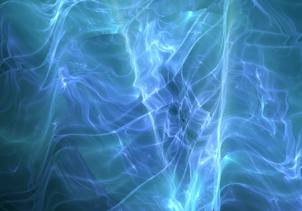 Abstract fractal art background resembling light refraction and caustics in water.