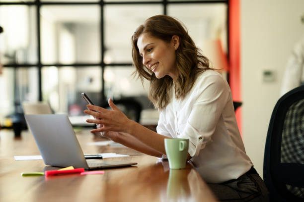 istock Businesswoman working on laptop 1483005824