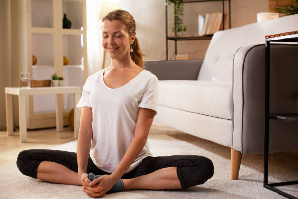 istock Young woman working out at home. 1483006294