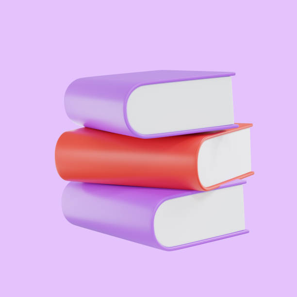 istock 3d Stack of colorful books. 3D Books icon for web design isolated 1483007820