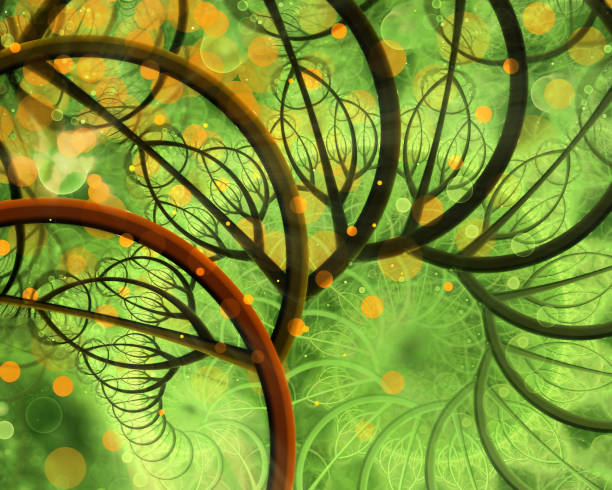 istock Abstract fractal art background representing a tree. 1483009473