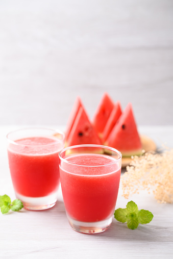 Watermelon smoothie juice, Cold drink in summer season