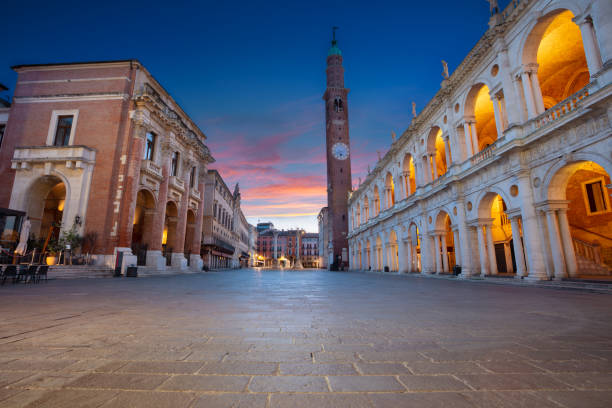 ヴィチェンツァ、イタリア。 - brick european culture facade famous place ストックフォトと画像