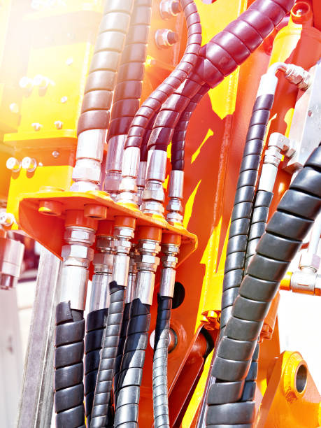 istock Hoses of hydraulic 1483016803