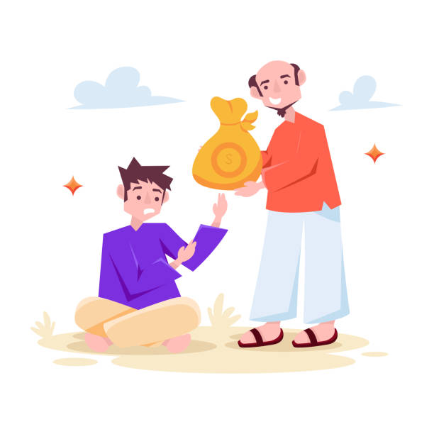 ramadan charity - alms stock illustrations