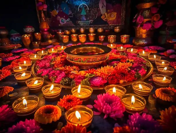 Wesak Day, a photography of Buddha statue indoor with candle