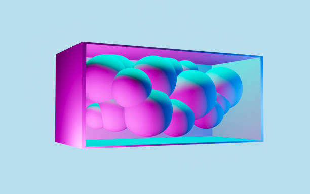 istock 3D image of marshmallow illuminated by magenta and blue light 1483020780
