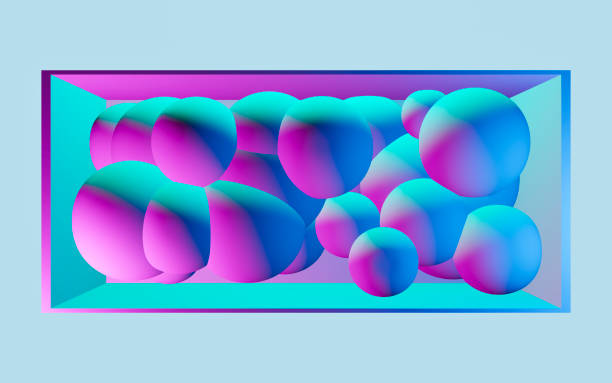 istock 3D image of marshmallow illuminated by magenta and blue light 1483020782