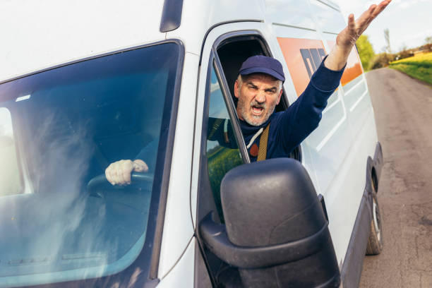 istock Angry driver shouting in his vehicle 1483021878