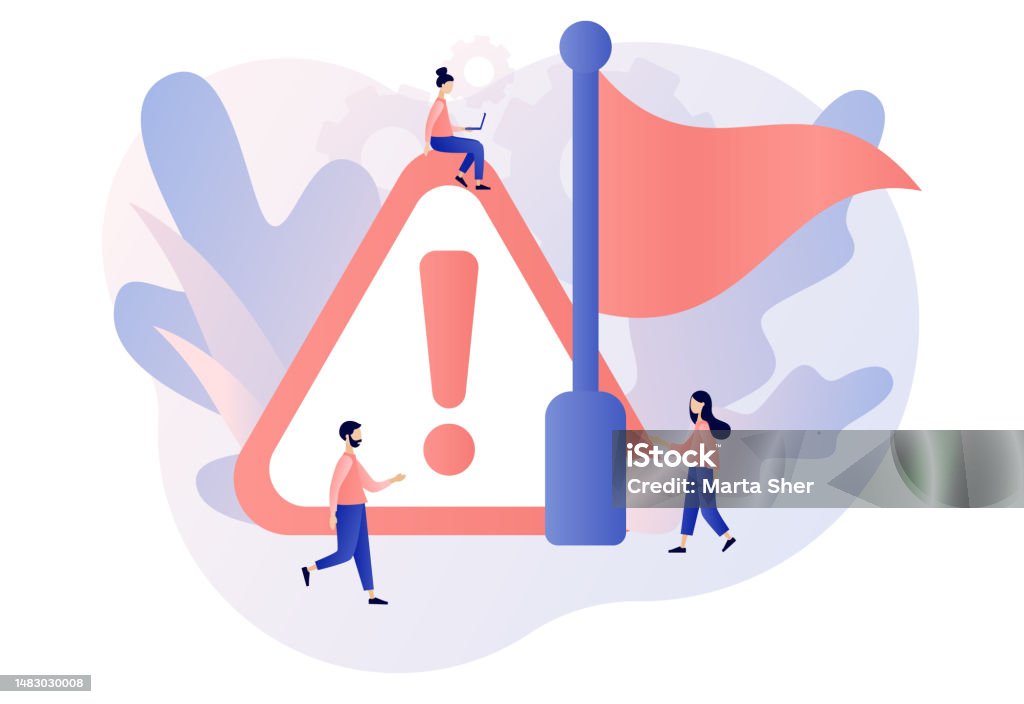 Red Flag Problem Red Flag Warning Metaphor Problem Trouble And Difficulty Attention Or ...