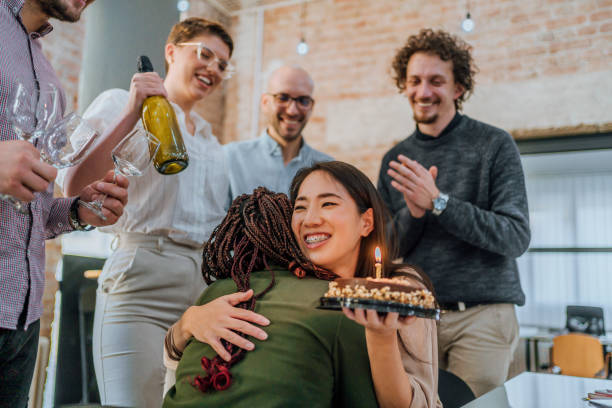 istock Surprise office birthday party celebration 1483034348