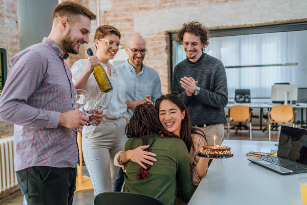 istock Surprise office birthday party celebration 1483035189