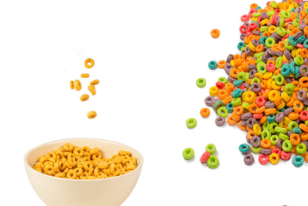 istock Honey rings cereal box for morning breakfast. 1483035585