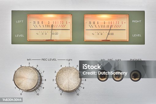 istock Vintage silver audio cassette player 1483043044