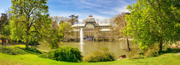 istock Panoramic view of the Palacio de Cristal in Marid, Spain. 1483043729
