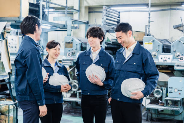 istock Group photo of factory workers 1483043965