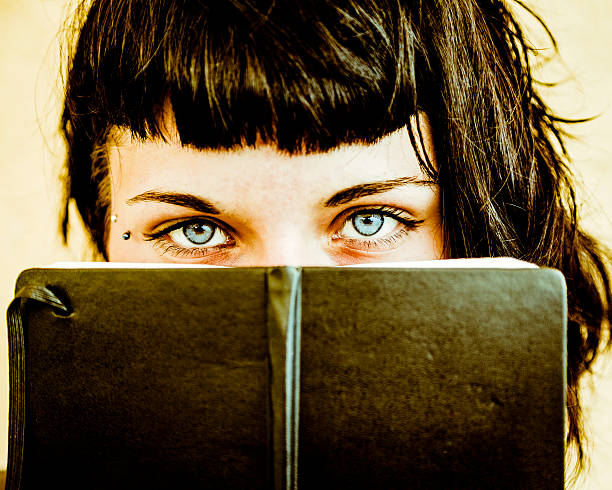 TeenAge Look with Her Personal Diary stock photo