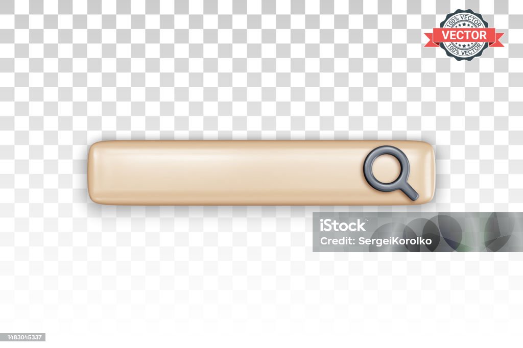 Search Translucent Background Search Bar Or Search Field With Magnifying Glass On Transparent ...