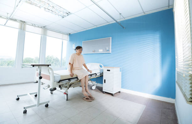 istock Senior patient in hospital waiting for the check up 1483049517