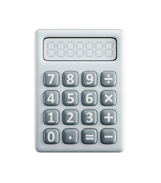isolated calculator stock photo