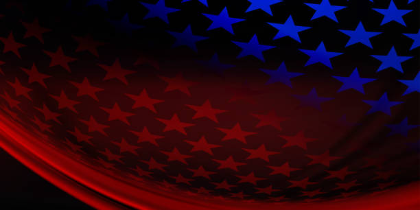 abstrakcyjna ilustracja amerykańskiej flagi, narodowego symbolu usa - american flag waving stock illustrations