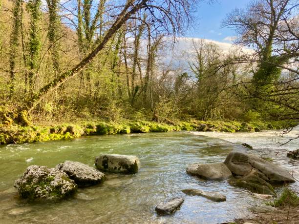 Swiss - Geneva Countryside - Allondon stream in Peissy