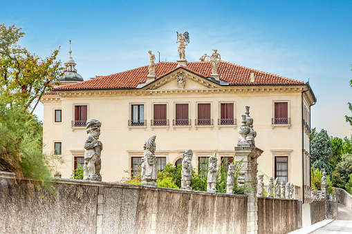 Vicenza, Italy - August 4, 2009: villa Valmarana ai Nani  in Vicenca, Italy.  The villa was build by Andrea Palladio in 1669 and is decorated with frescos from Giovanni Battista Tiepolo.