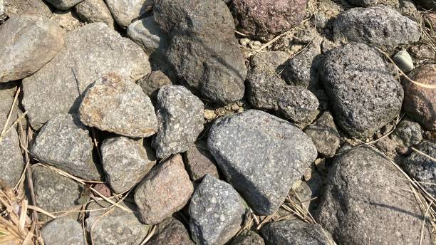 istock High angel view of rocks on field 1483054624
