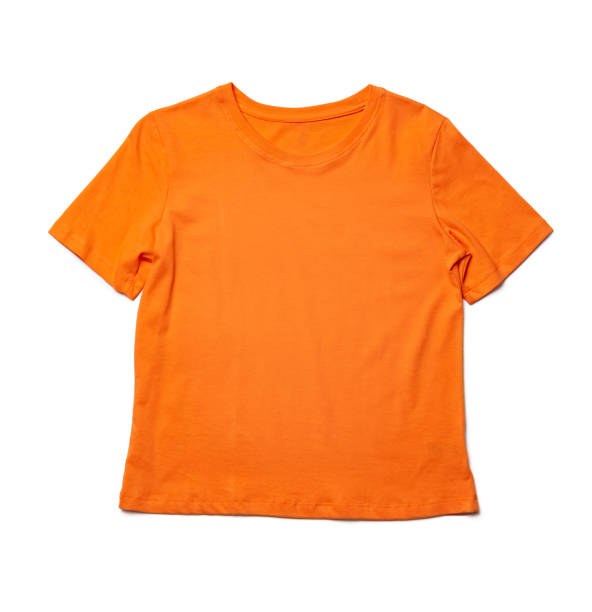 istock Cotton T-shirt isolated on a white background, top view 1483065589