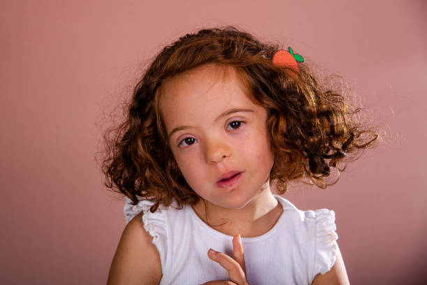 istock Beautiful red-haired little girl posing for the camera. 1483067141