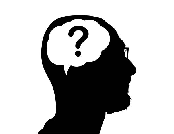 Ask the question. Vector illustration in HD very easy to make edits. question mark people one person silhouette stock illustrations