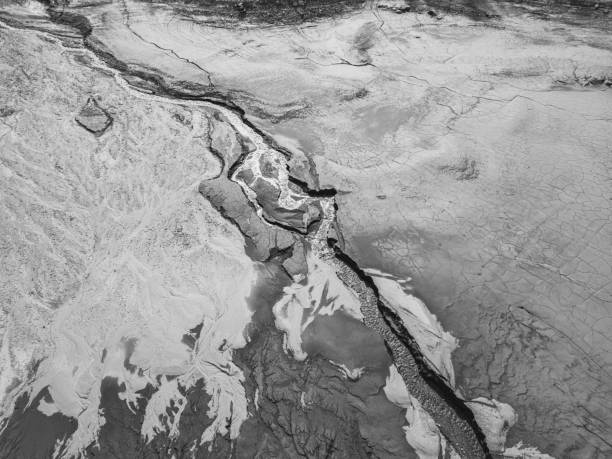 istock The structure of cracked wet earth at the bottom of the lake, creating irregular patterns, structure, background. Amazing shapes created by nature at the bottom of a lake where there is no water 1483069503