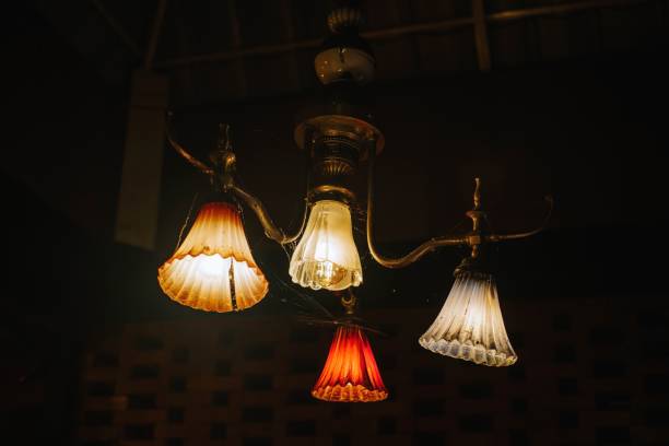 istock Vintage colored glass pendant lamp 1483071568