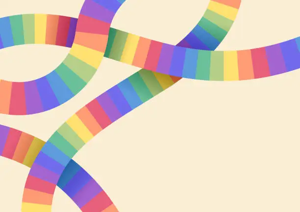 Vector illustration of Modern Rainbow Lines Abstract