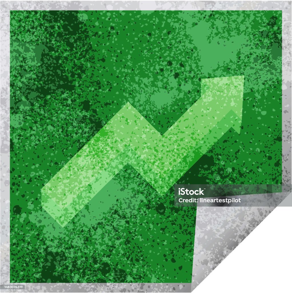 Stable Performance Arrow Performance Arrow Graphic Vector Illustration Square Sticker Stock ...