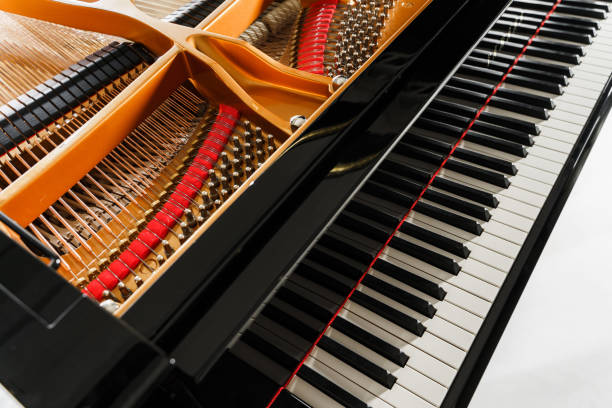 istock Luxury grand piano with open lid 1483077488