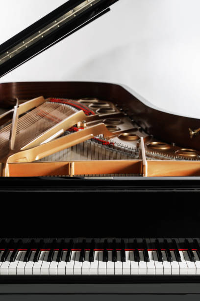 istock Luxury grand piano with open lid 1483077530