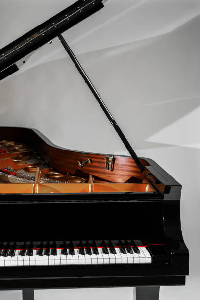 istock Luxury grand piano with open lid 1483077612