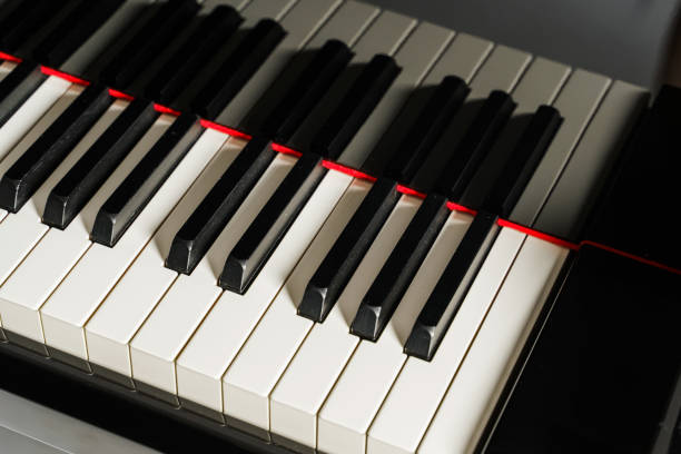 istock Closeup of grand piano keyboard 1483079200