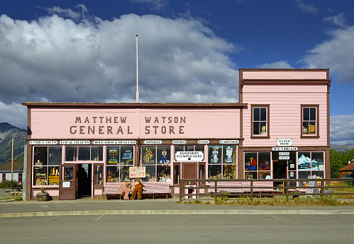 Matthew Watson General Store is the oldest store operated in the Yukon, Carcross, Canada