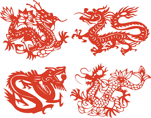 illustrations, cliparts, dessins animés et icônes de dragon - asie illustrations