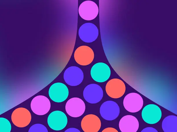 Vector illustration of Funnel Hourglass Abstract Background