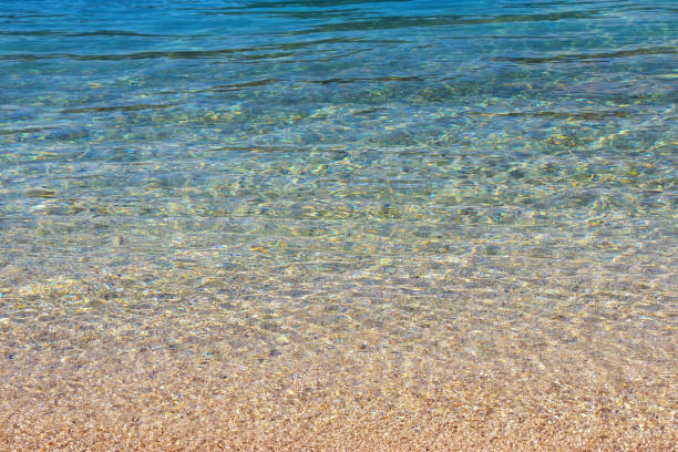 istock Shallow water, background. Color gradient from yellow to blue. Adriatic Sea 1483080913
