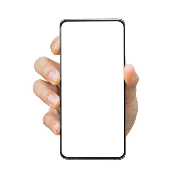 istock close up man hand hold smartphone with blank screen isolated on white background for marketing or advertisement and design concept 1483086075