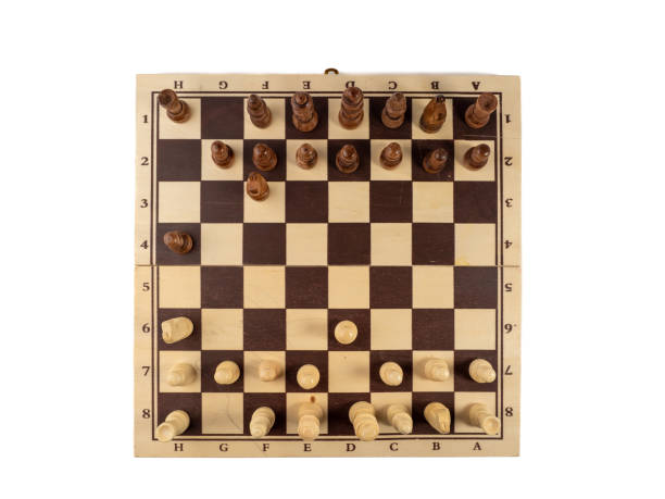 istock Wooden chess on a white background. Board game chess. 1483088383