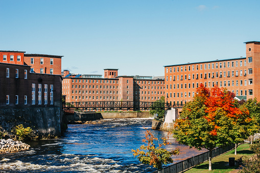 Historic Biddeford textile mill, Maine, USA