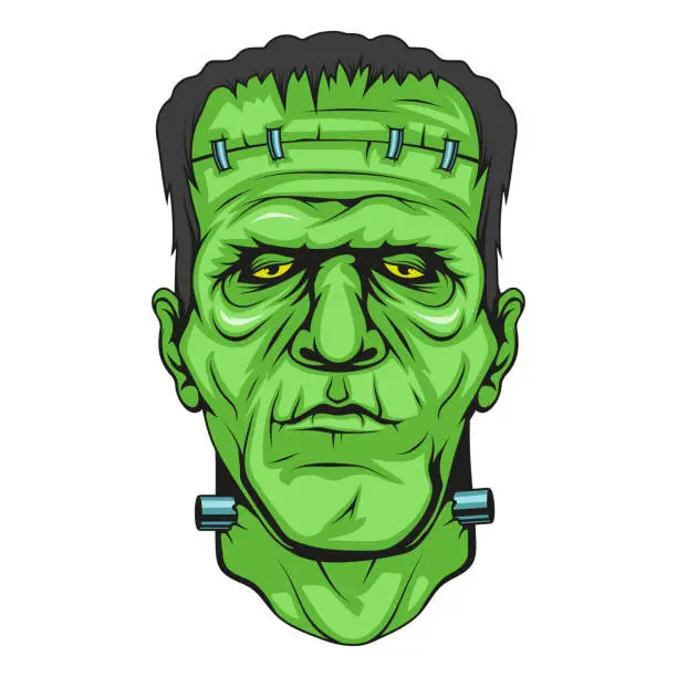Vector illustration of Frankenstein. Vector illustration of a corpse. Halloween monster