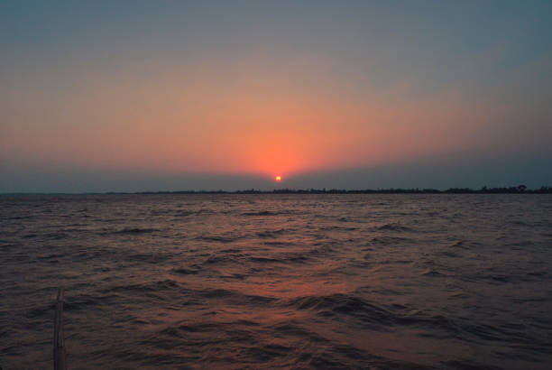 Tidal landscape of mangrove forest inside Bhitarkanika National Park, Odissa, India. It is the second largest mangrove ecosystem in India and a Ramsar site.